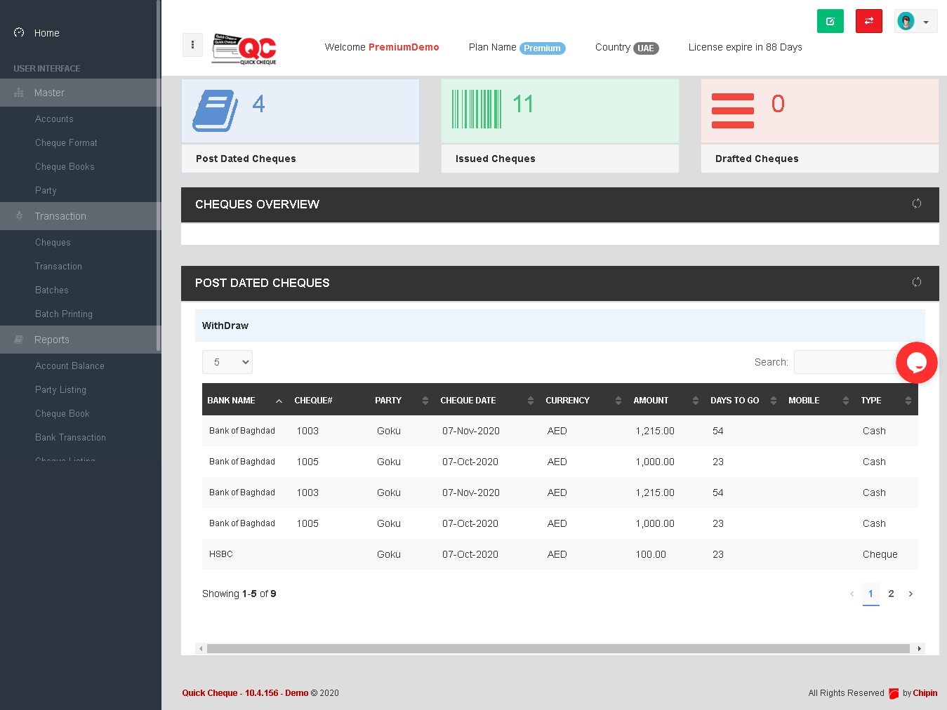 Manage PDC Cheque with Check Printing Software